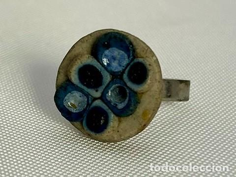 Jewelry: ANILLO DE BISUTER&Iacute;A VINTAGE DE CER&Aacute;MICA ESMALTADA
