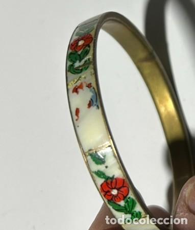 Joyeria: BRAZALETE ORIENTAL TIPO BANGLE CON ESMALTE CLOISONN&Eacute; c. 1960 - Foto 3