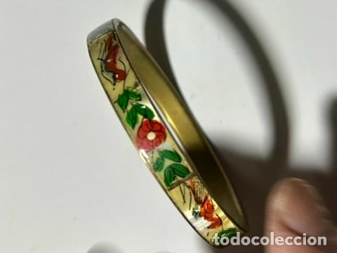 Joyeria: BRAZALETE ORIENTAL TIPO BANGLE CON ESMALTE CLOISONN&Eacute; c. 1960 - Foto 1