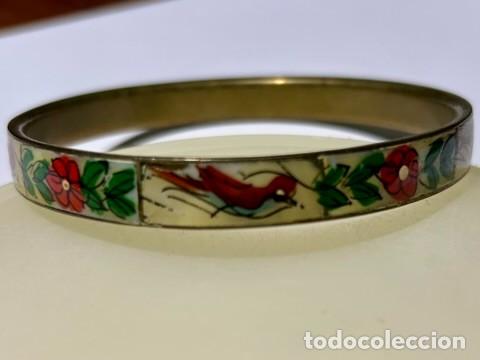 Joyeria: BRAZALETE ORIENTAL TIPO BANGLE CON ESMALTE CLOISONN&Eacute; c. 1960 - Foto 5
