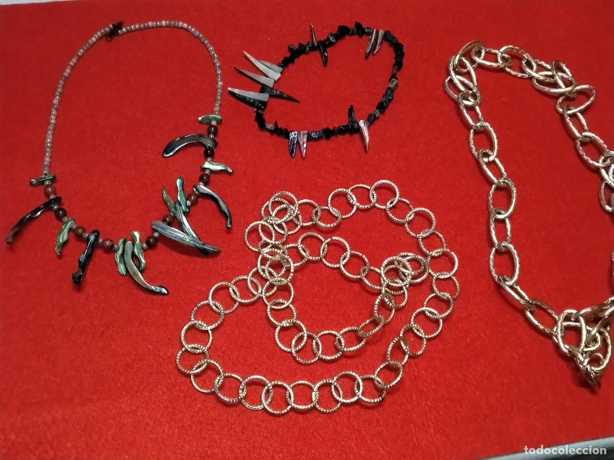 Schmuck: 3 COLLARES ARTESANALES + 1 PULSERA EN BISUTERIA Y CONCHITAS DE NACAR