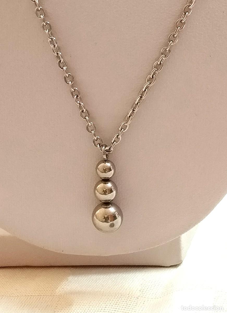 Joyeria: Conjunto gargantilla y pendientes, acero - Foto 2