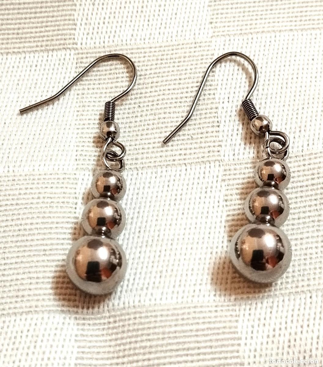 Joyeria: Conjunto gargantilla y pendientes, acero - Foto 4