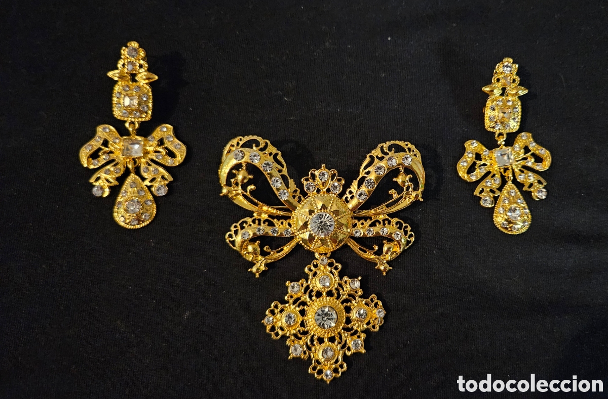 Joyeria: EXQUISITO CONJUNTO DE BROCHE Y JUEGO DE PENDIENTES