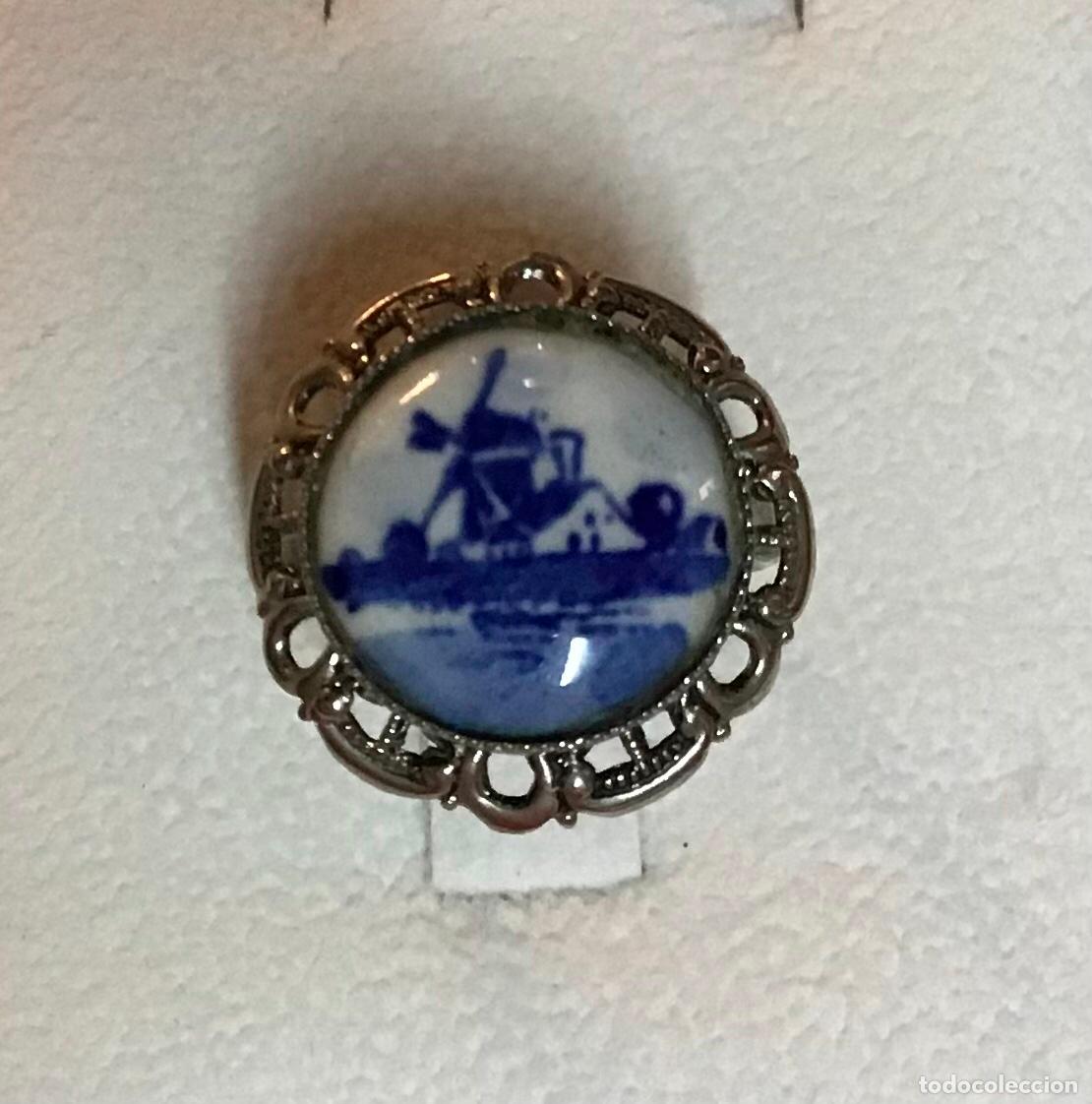 Joyeria: ANILLO PLATEADO CON PORCELANA HOLANDESA