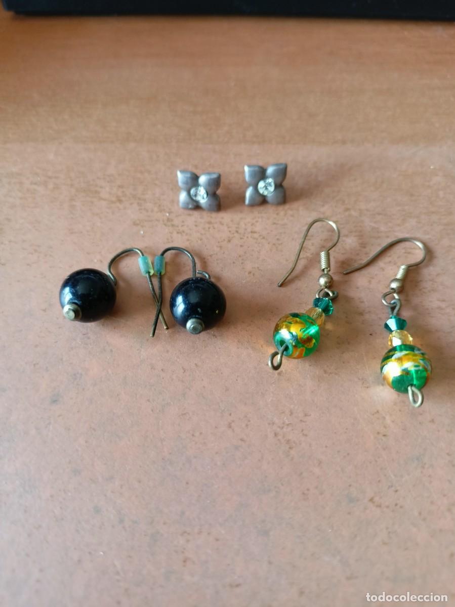 Joyeria: Lote 3 pares pendientes bisuteria