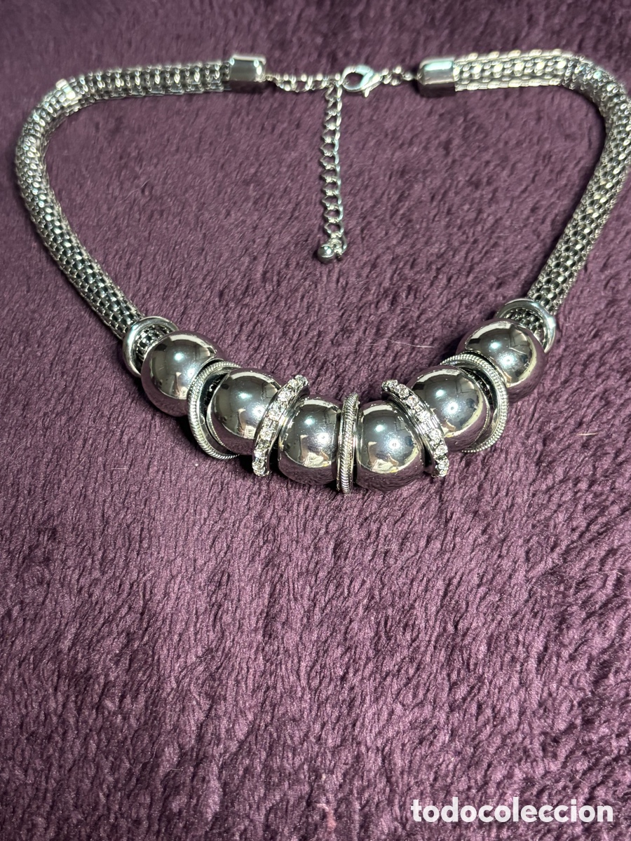 Joyeria: Gargantilla plateada bisuter&iacute;a - Foto 2