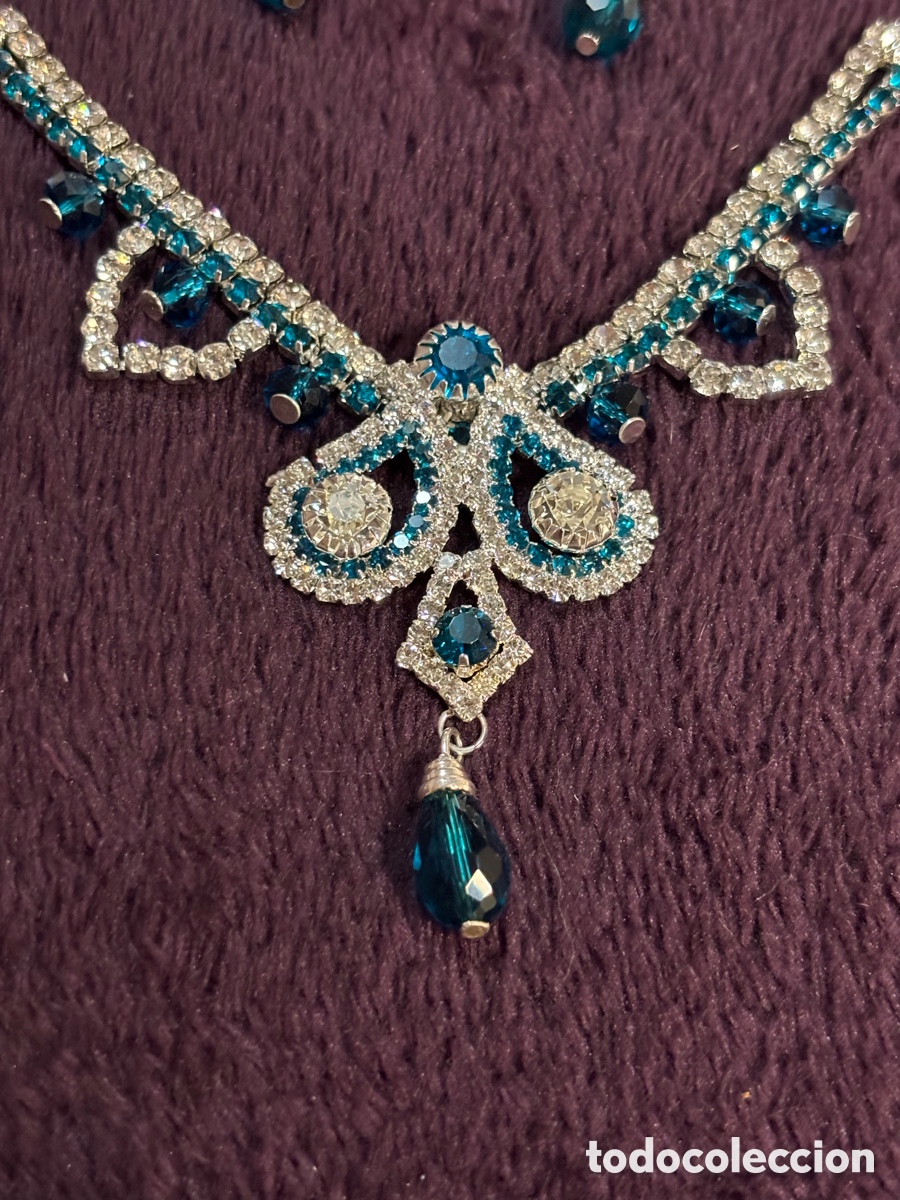 Joyeria: Conjunto collar y pendientes de strass - Foto 2