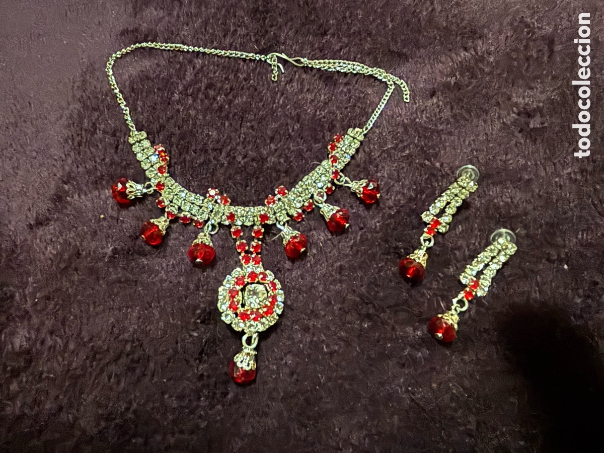 Joyeria: Conjunto de bisuter&iacute;a con strass