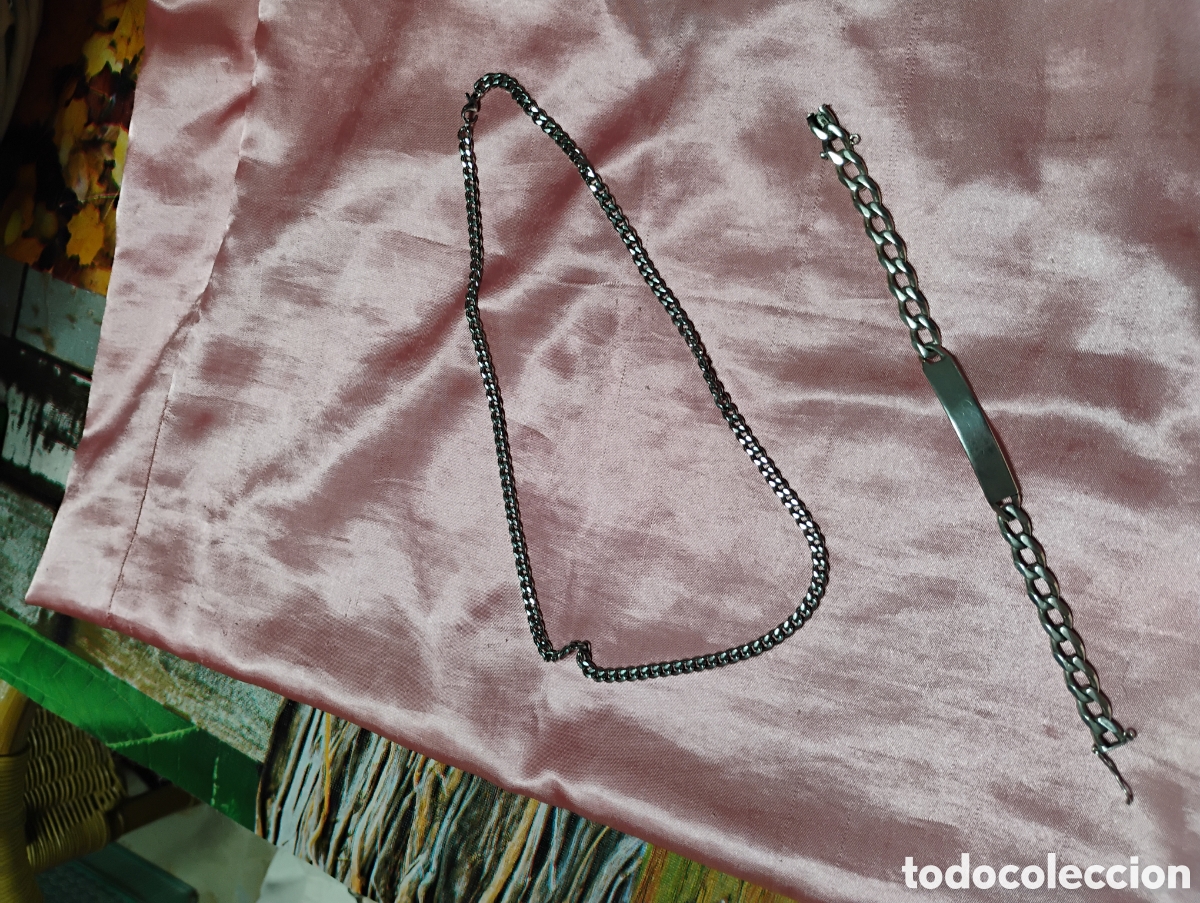 Joyeria: Cadena y pulsera de acero inoxidable - Foto 1