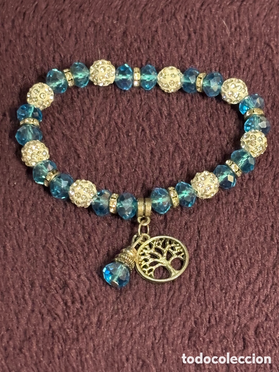 Joyeria: Pulsera el&aacute;stica azul