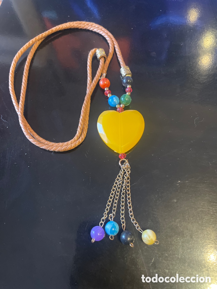 Joyeria: Colgante, coraz&oacute;n amarillo - Foto 2