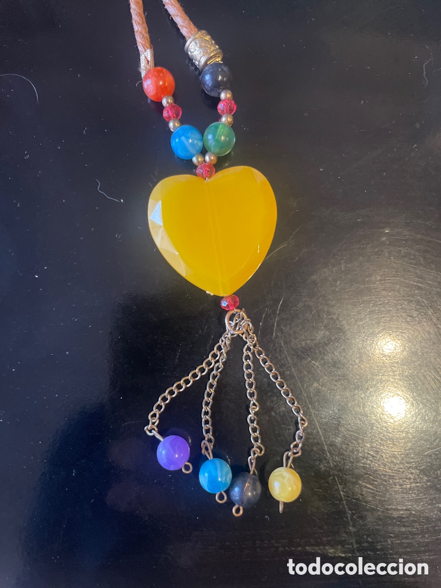 Joyeria: Colgante, coraz&oacute;n amarillo