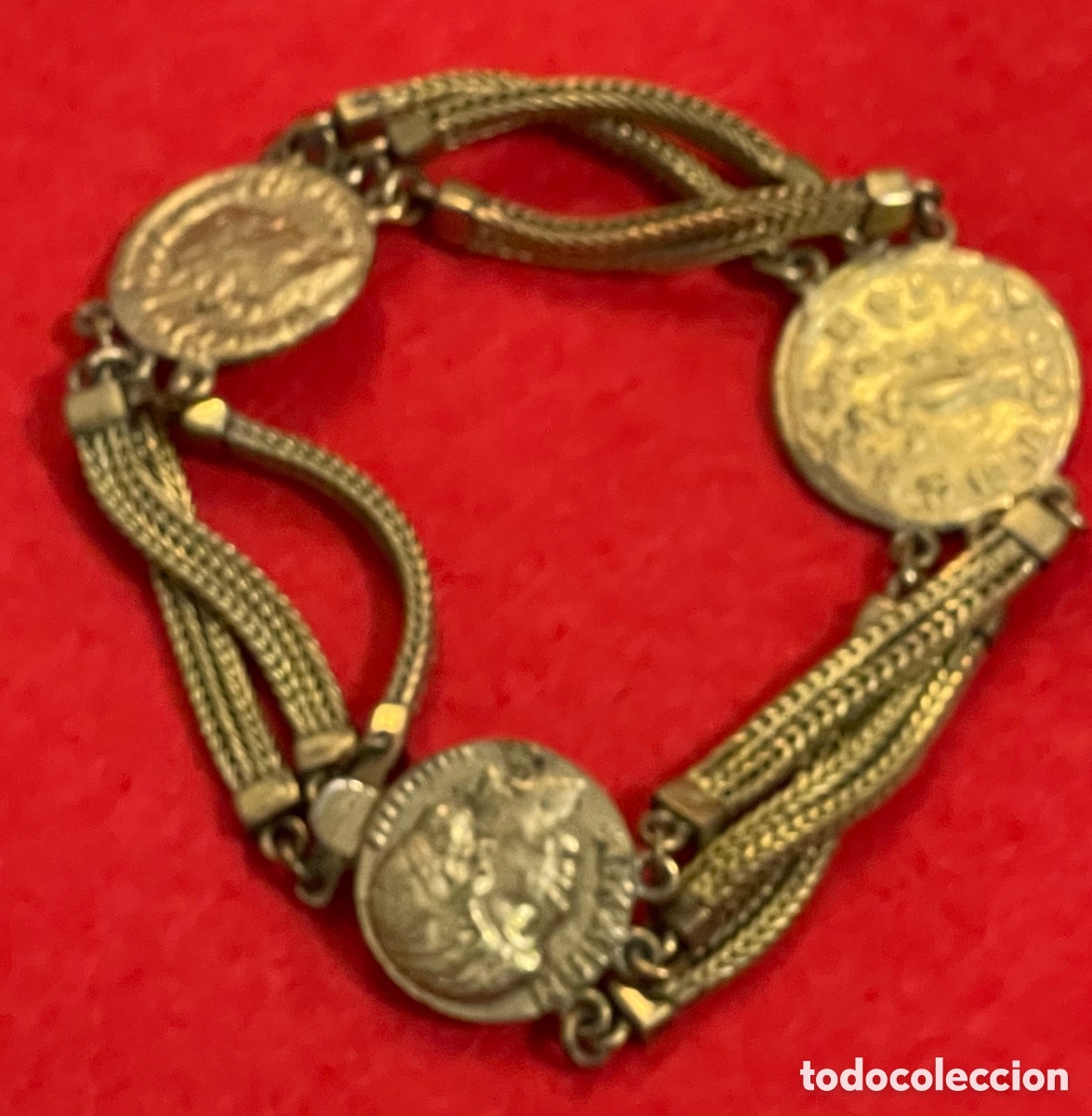 Joyeria: Curiosa Pulsera con s&iacute;miles de Monedas griegas.