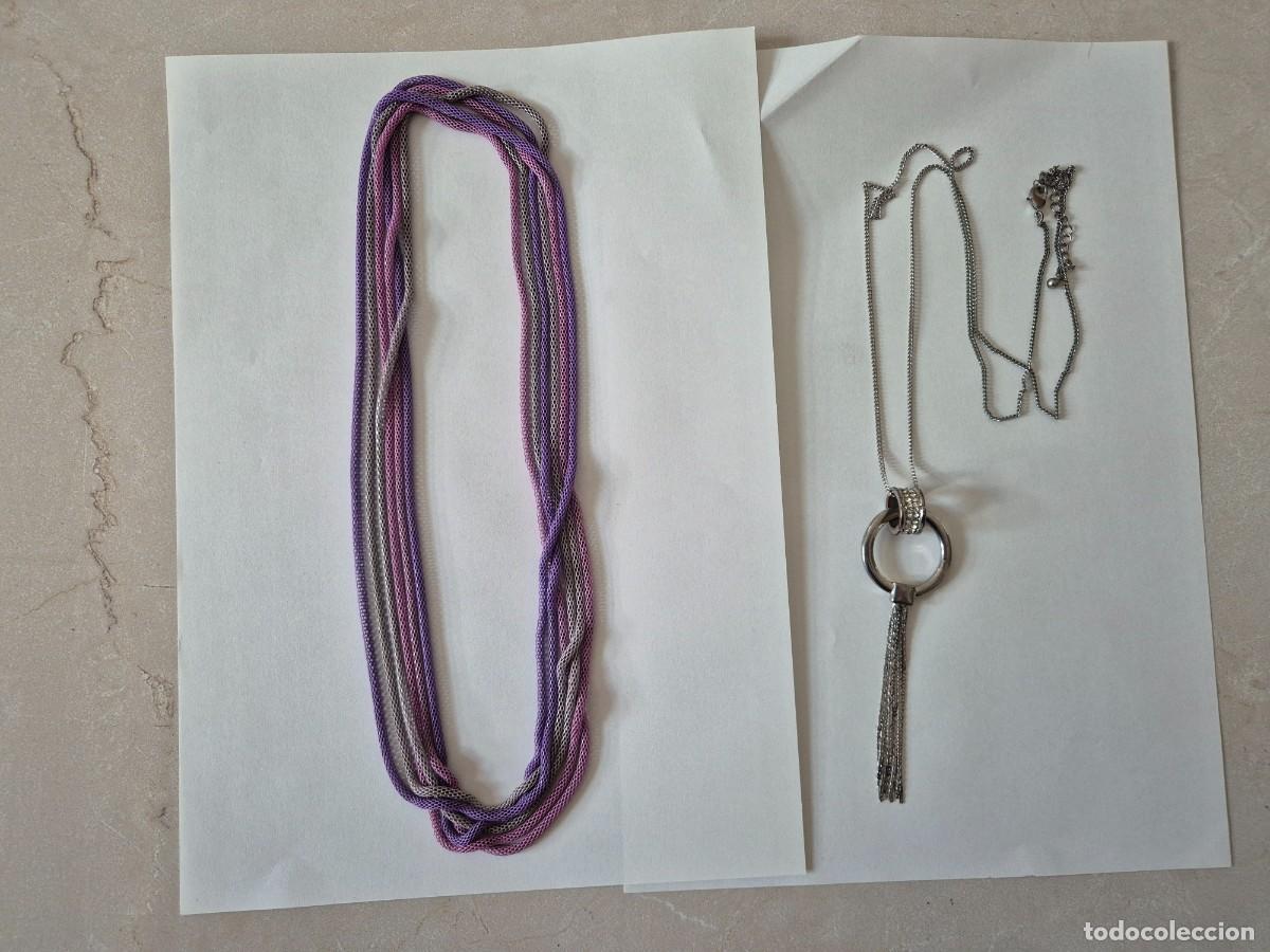 Joyeria: Conjunto 2 Collares Morado y Plateado