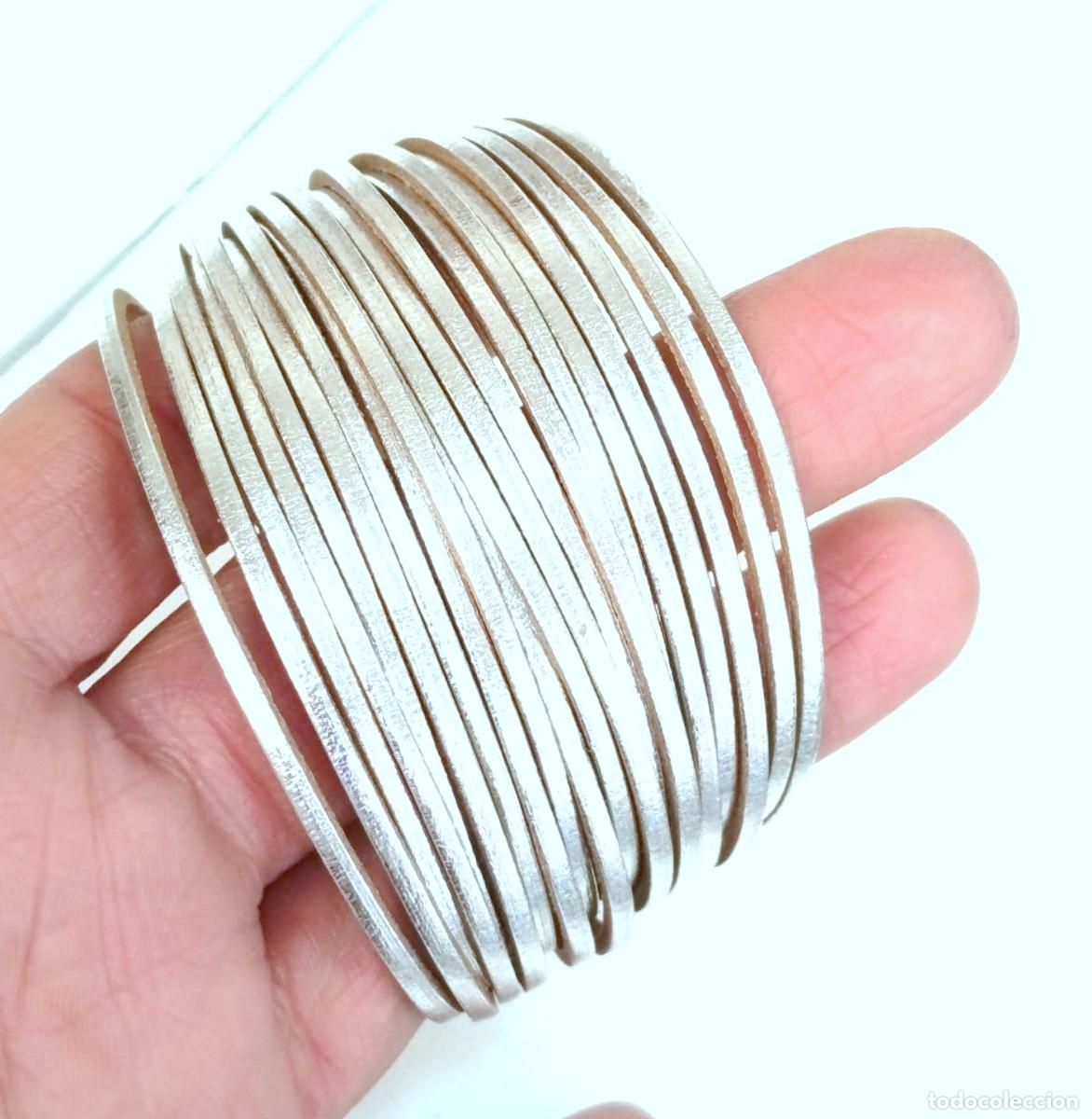 Joyeria: Pulsera l&iacute;neas m&uacute;ltiple color plata, Nueva