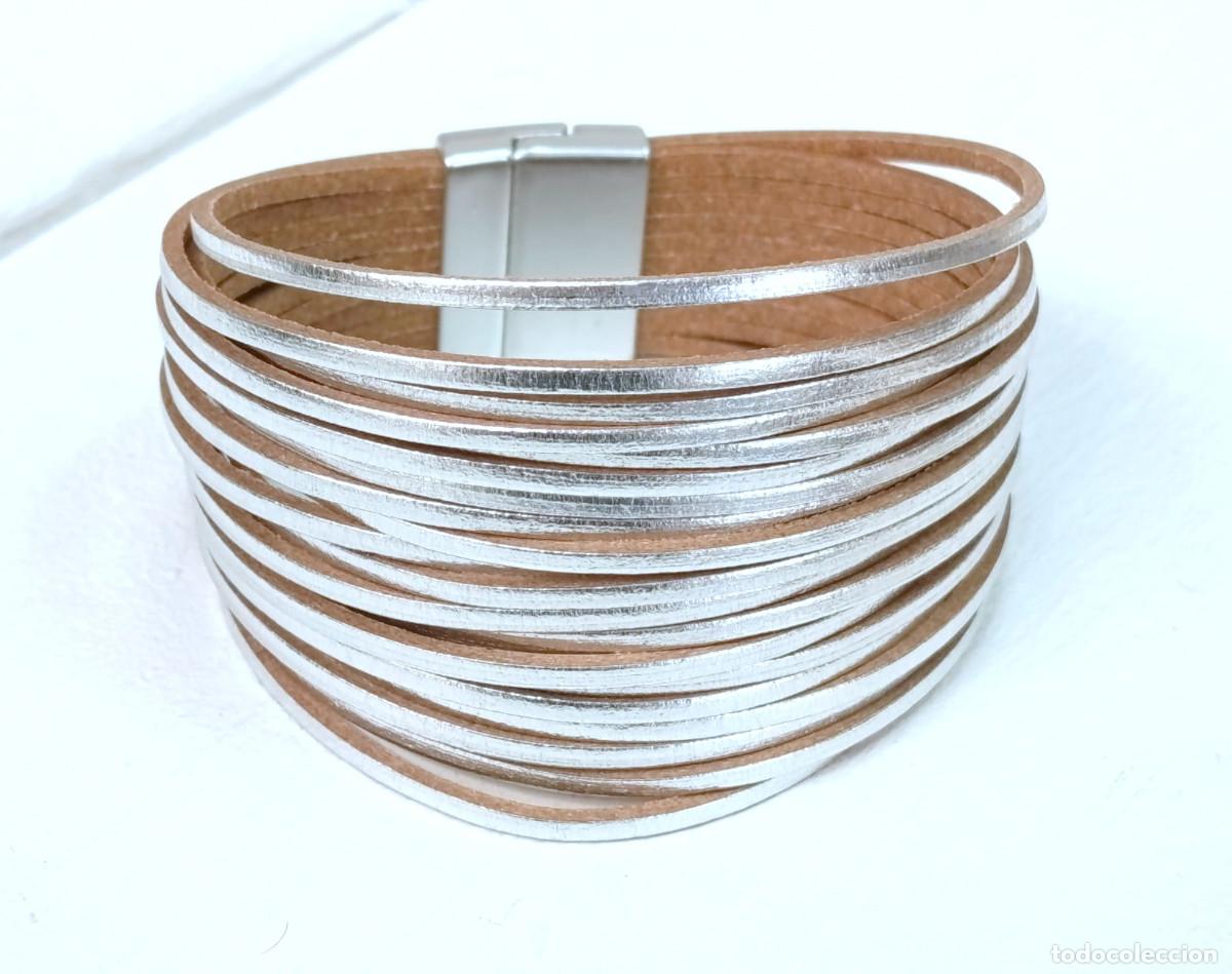 Joyeria: Pulsera l&iacute;neas m&uacute;ltiple color plata, Nueva - Foto 4