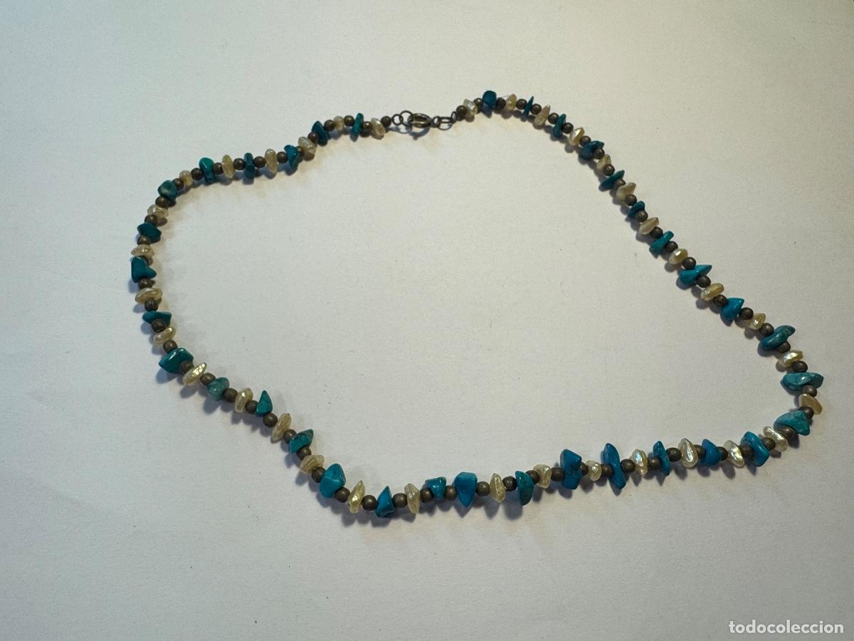 Joyeria: COLLAR CON TURQUESAS Y NACAR / COMPRA M&Iacute;NIMA 5 &euro;