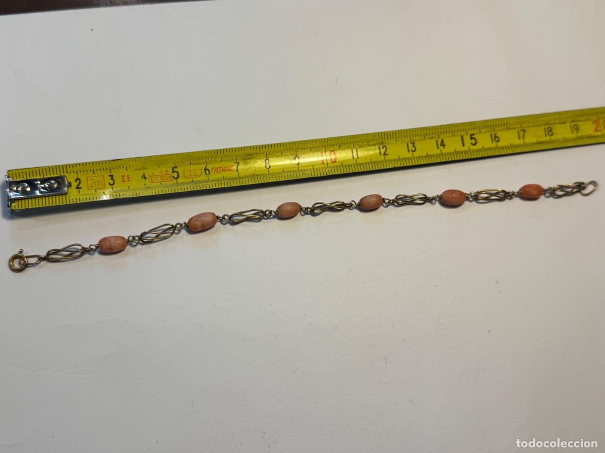 Joyeria: PULSERA DORADA Y PIEDRAS ROSADAS / COMPRA M&Iacute;NIMA 5 &euro;