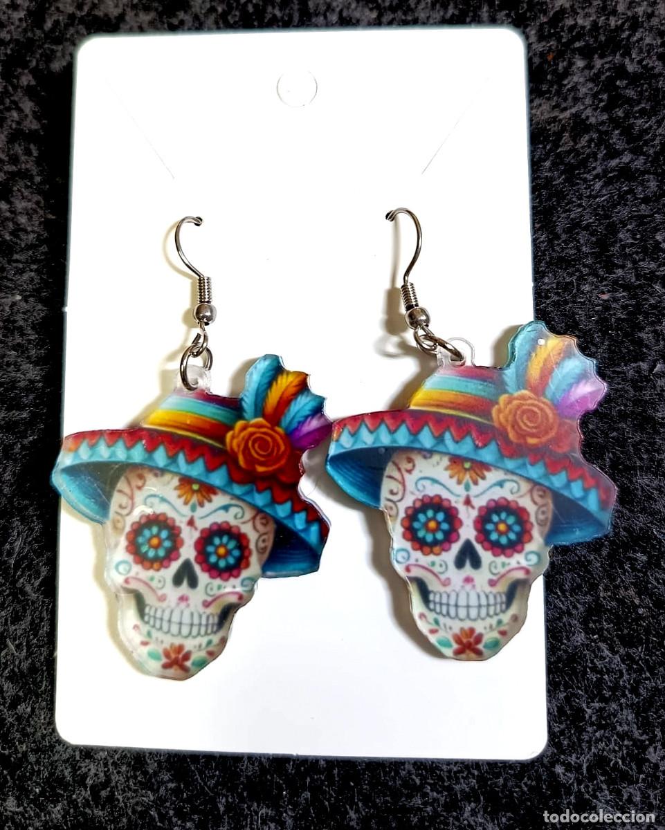 Joyeria: Pensdientes calavera catrina multicolor, Nuevos