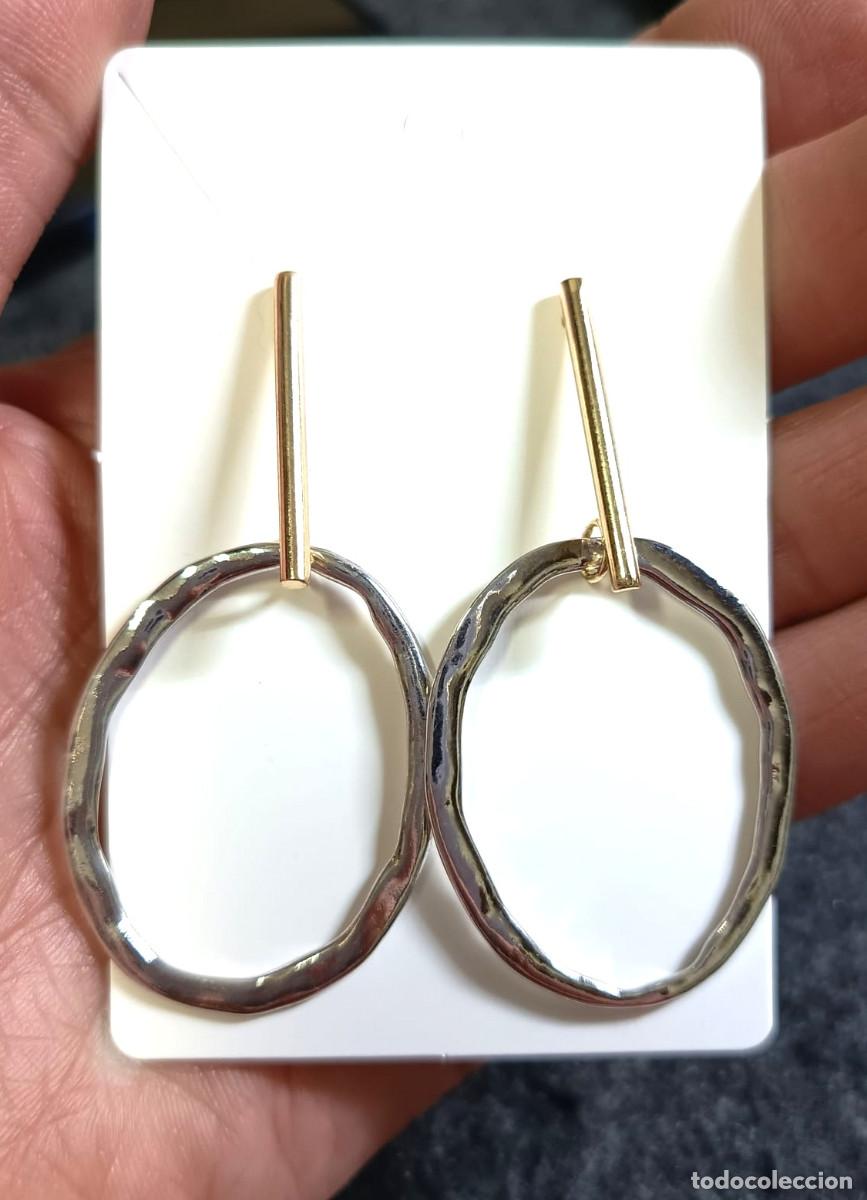 Joyeria: Pendientes largos color plata y oro, Nuevos