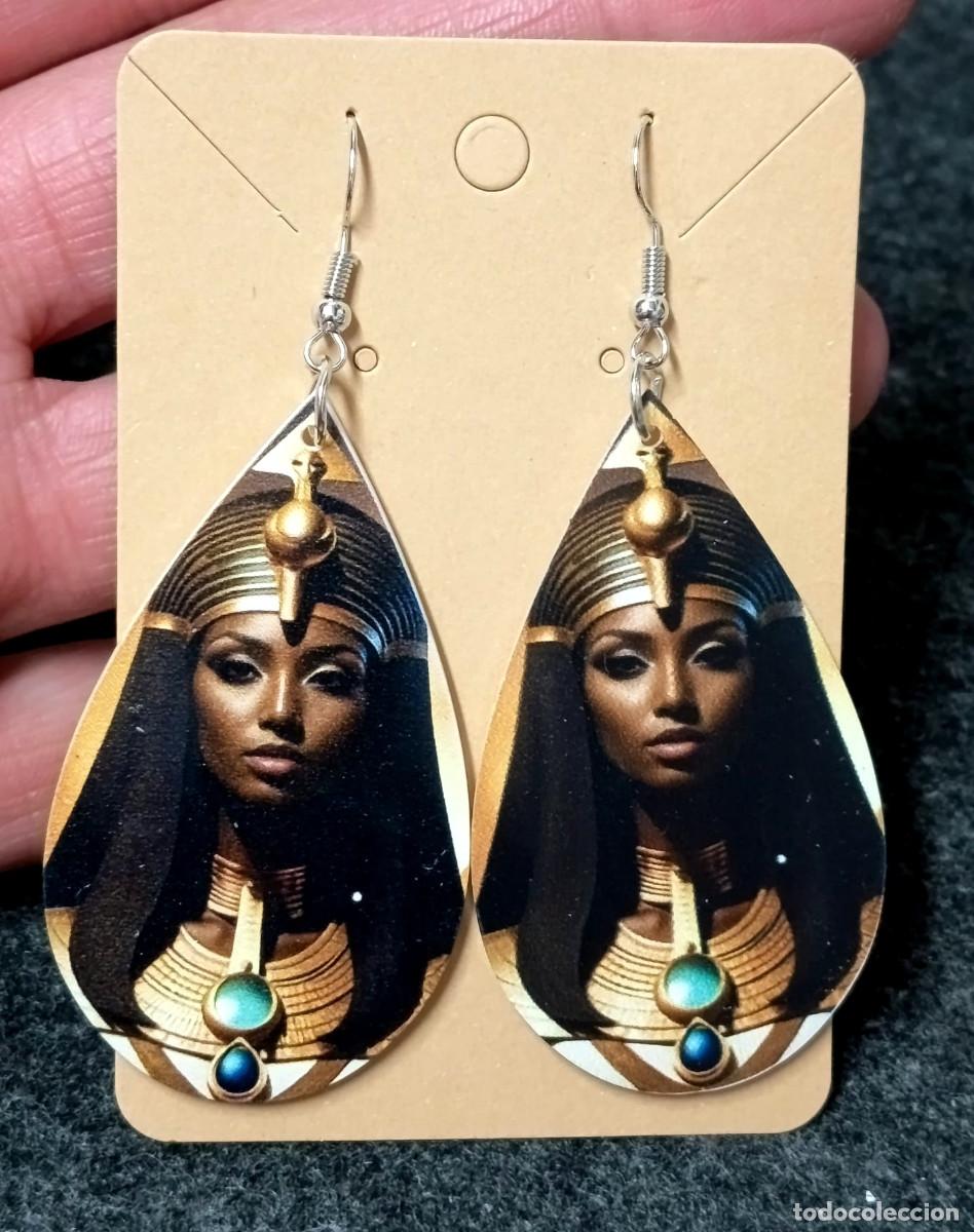 Joyeria: Pendientes largos bella mujer egipcia, Nuevos