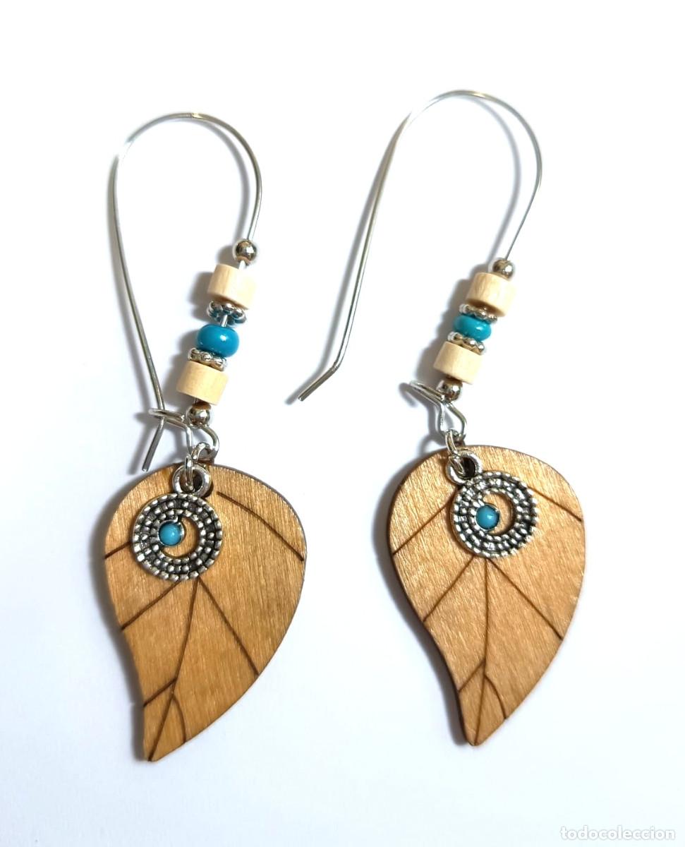 Joyeria: Pendientes bohemios largos plata y madera, Nuevos - Foto 3