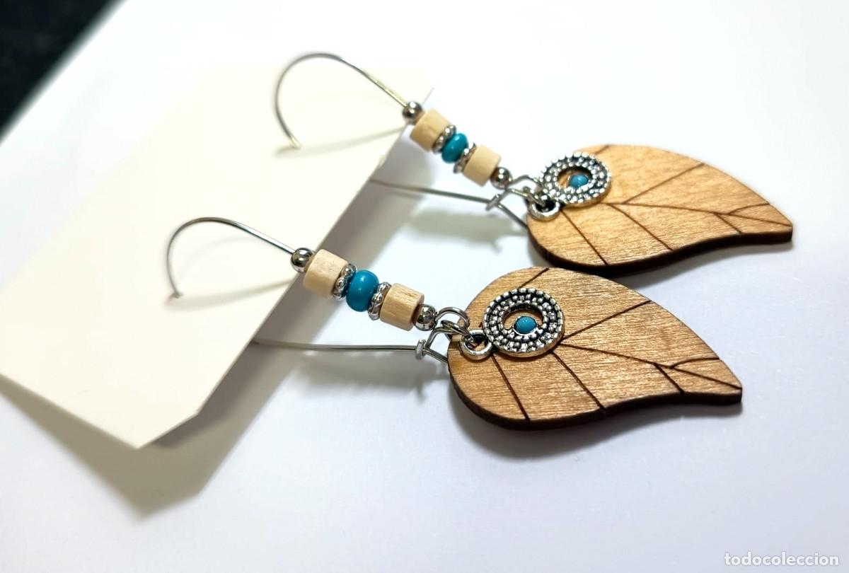Joyeria: Pendientes bohemios largos plata y madera, Nuevos - Foto 4