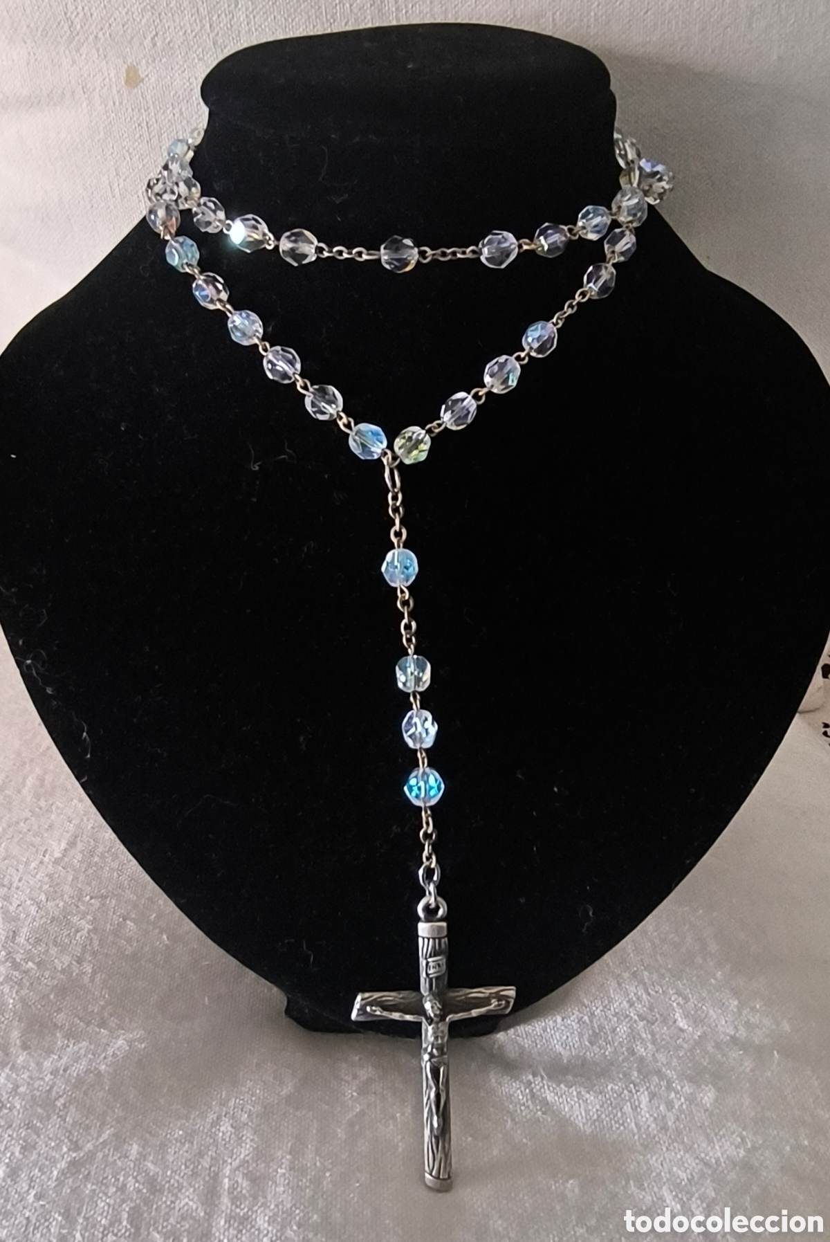 Joyeria: Vendo bonito collar/ rosario de cristal de roca aut&eacute;ntico