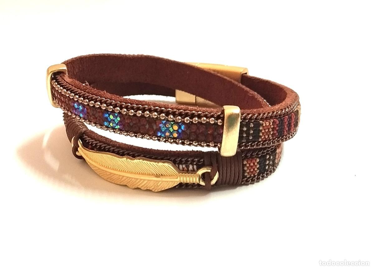 Joyeria: Pulsera bisuter&iacute;a con hoja y abalorios - Foto 1