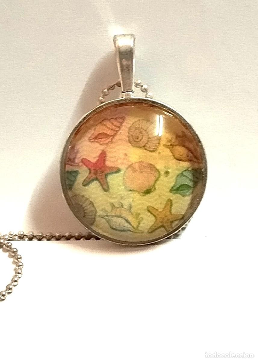Joyeria: Colgante bisuter&iacute;a de c&uacute;pula de tema marino