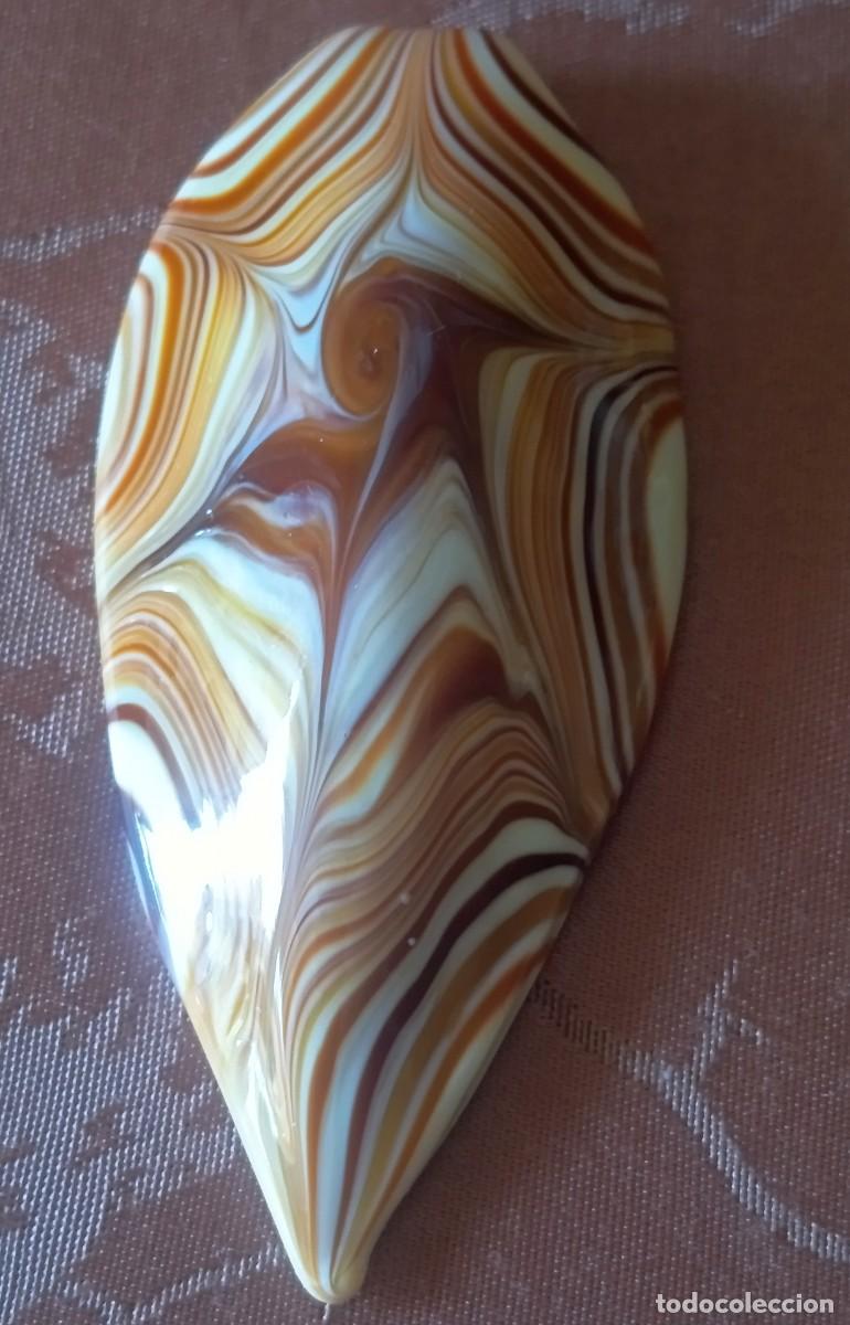 Joyeria: BONITO COLGANTE DE CRISTAL DE MURANO BEIGE CON DETALLES EN COLORES TIERRA