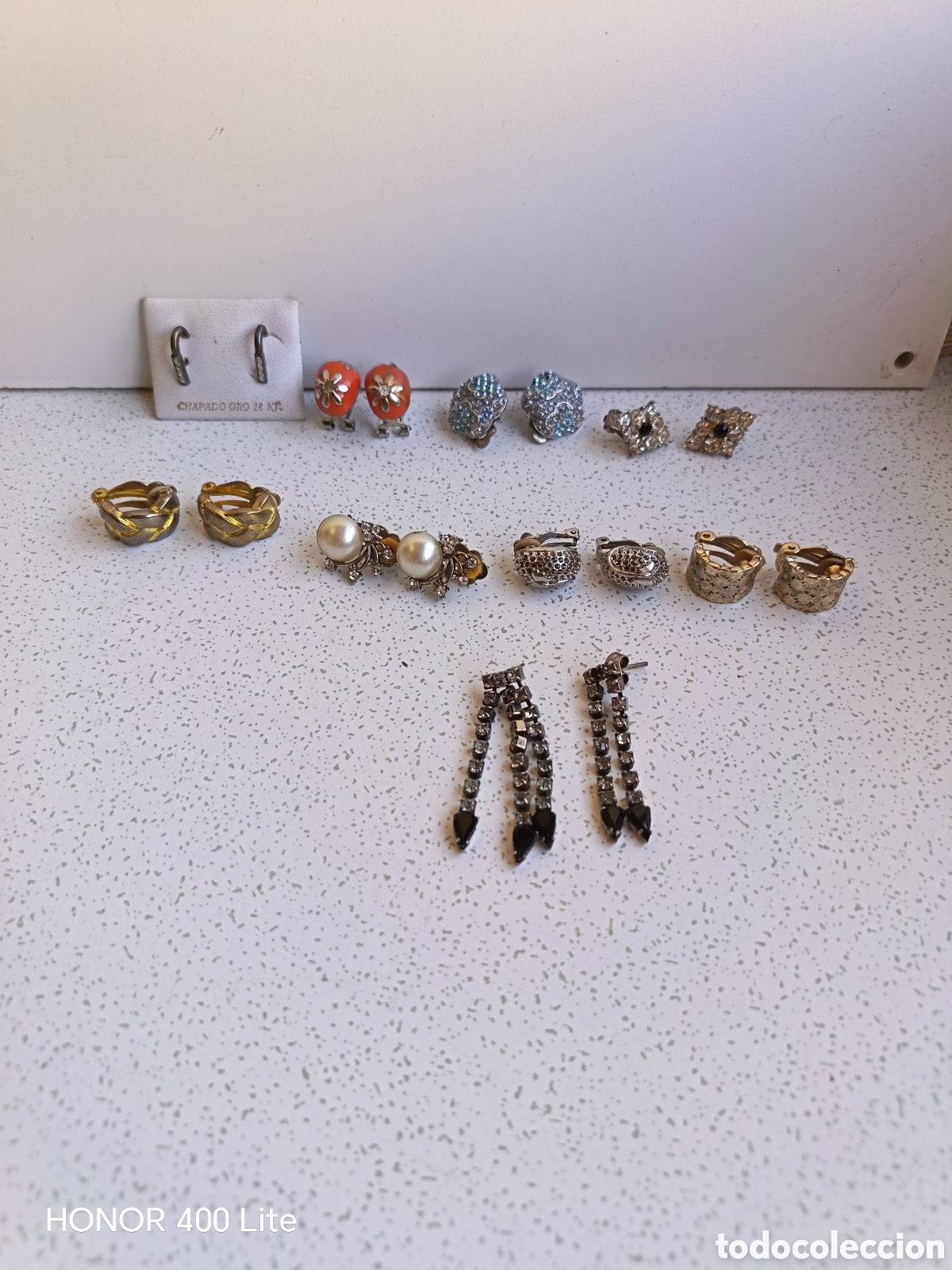 Joyeria: Lote de pendientes y zarcillos vintage y bisuter&iacute;a fina
