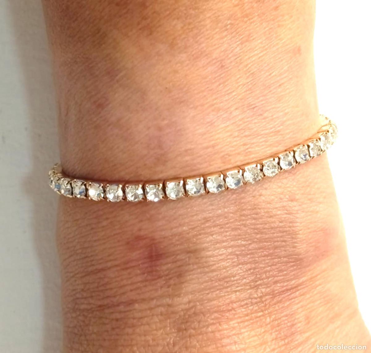 Joyeria: Pulsera color oro con strass, el&aacute;stica, Nueva - Foto 2