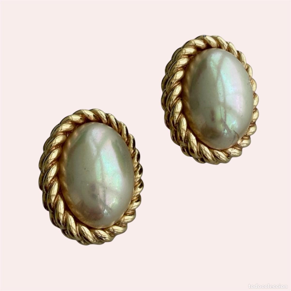 Joyeria: Pendientes Christian Dior Vintage Perla Clip A&ntilde;os 80