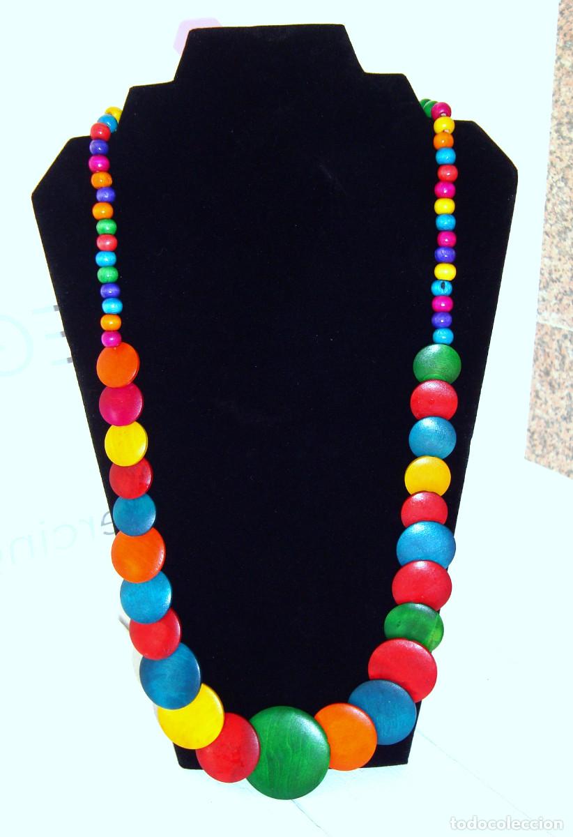 Joyeria: Collar de madera multicolor, antial&eacute;rgico , Nuevo - Foto 1