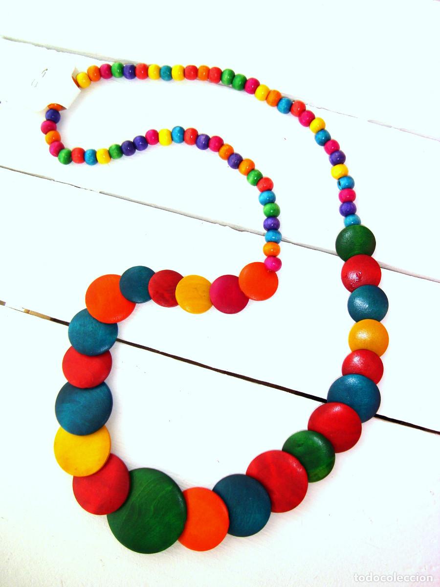 Joyeria: Collar de madera multicolor, antial&eacute;rgico , Nuevo - Foto 2