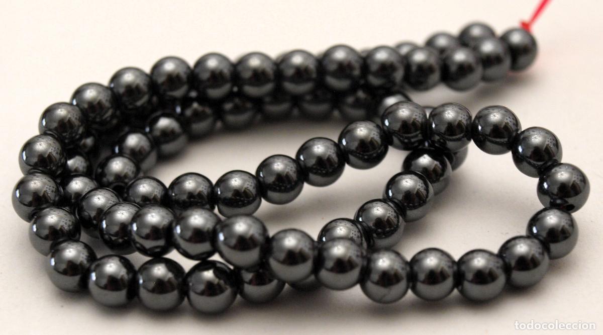 Joyeria: TIRA DE CUENTAS DE HEMATITE 40 CM LARGO. 4-5 MM DIAMETRO APROX. VER FOTOS Y DESCRIPCION.