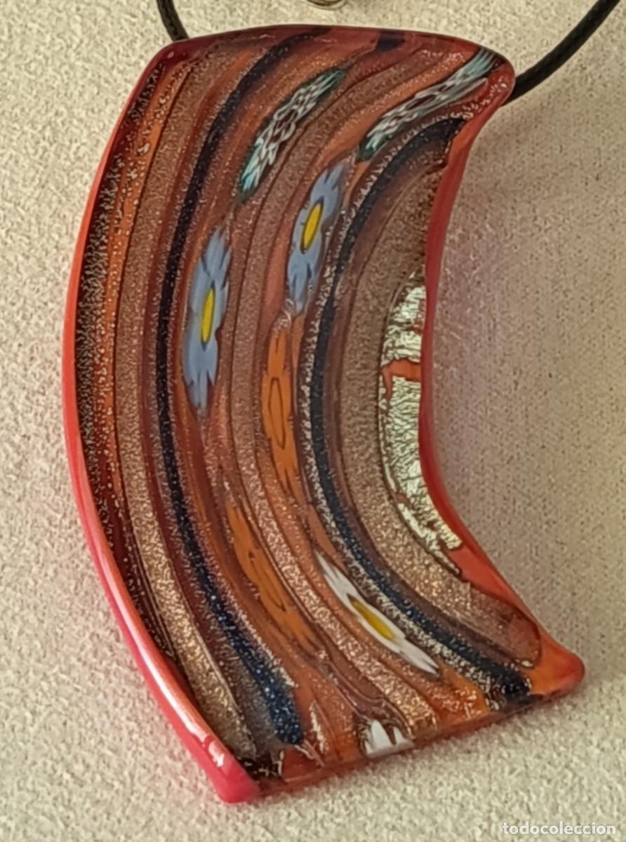 Joyeria: PRECIOSO COLGANTE DE CRISTAL DE MURANO CON DETALLES DORADOS Y MURRINA