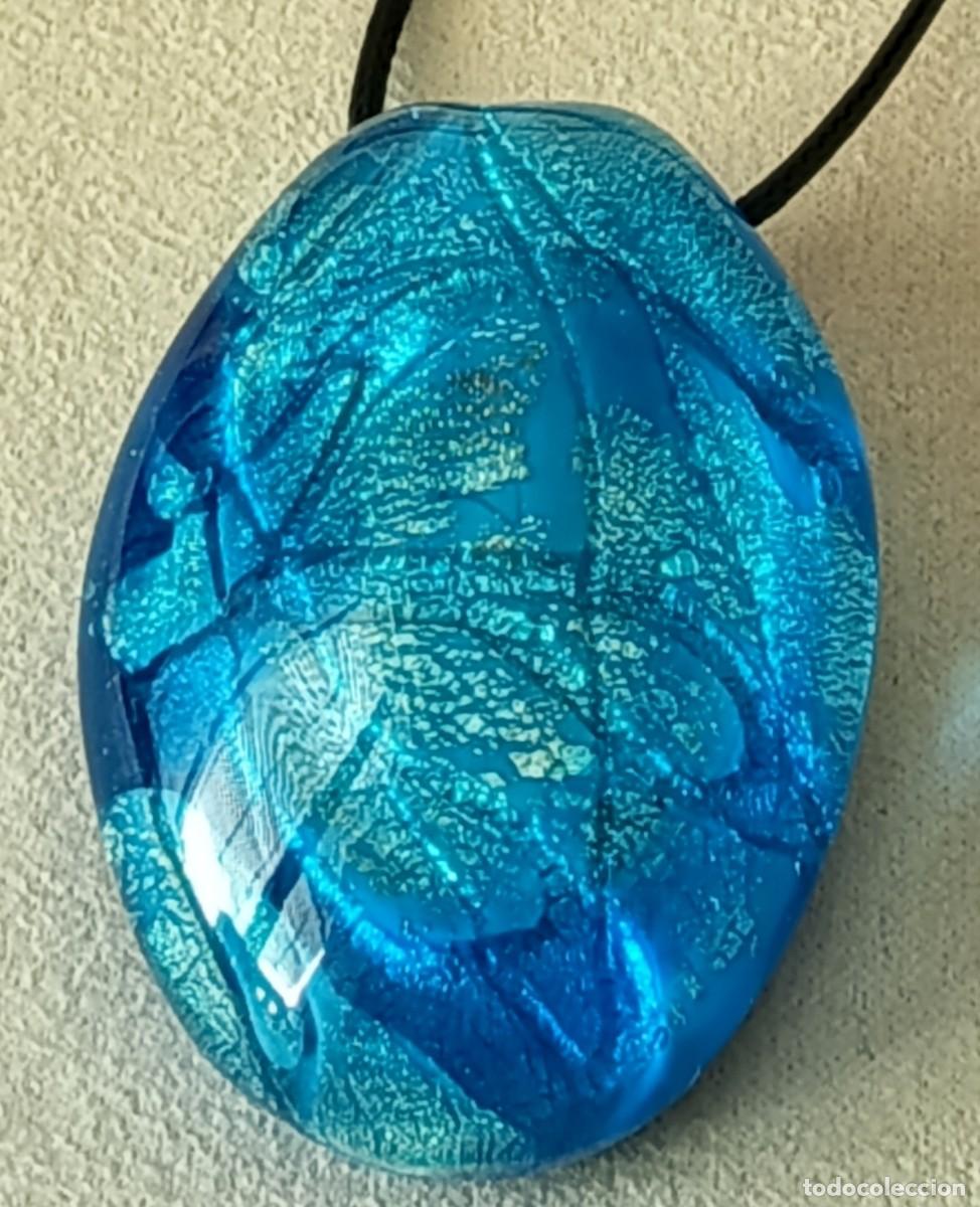 Joyeria: BELL&Iacute;SIMO COLGANTE DE CRISTAL DE MURANO EN DISTINTAS TONALIDADES DE AZUL