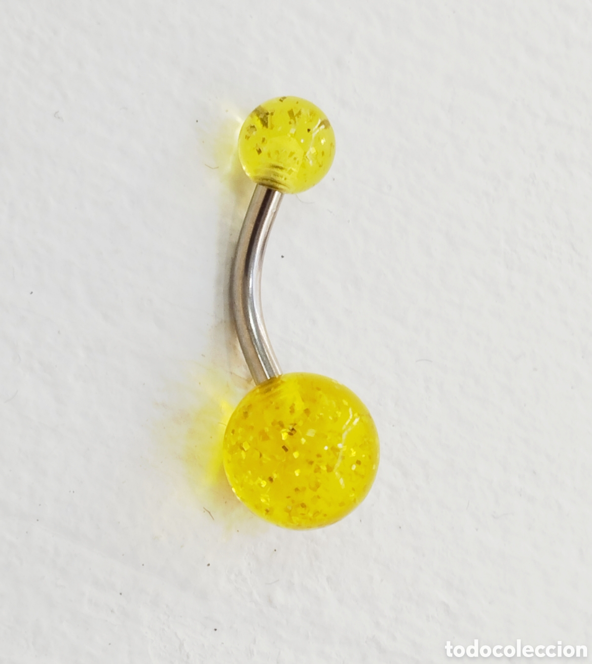 Joyeria: Piercing para ombligo de acero y amarillo, Nuevo - Foto 2