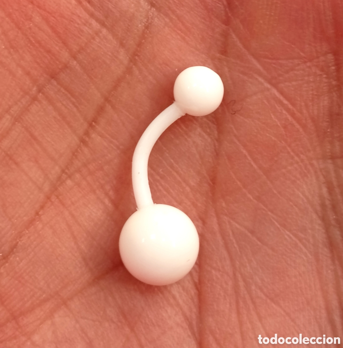 Joyeria: Piercing para ombligo bioflex color blanco, antial&eacute;rgico, nuevo