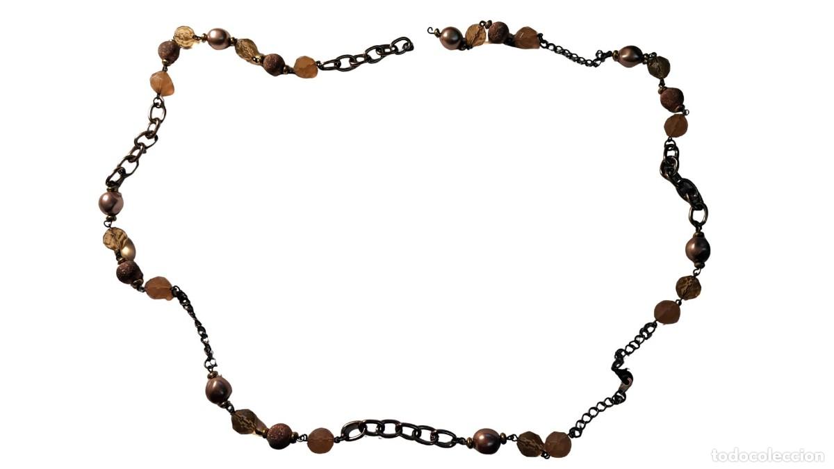 Joyeria: COLLAR LARGO VINTAGE &middot; CRISTAL FACETADO TOPACIO &middot; STARDUST BRONCE &middot; A&Ntilde;OS 90/2000
