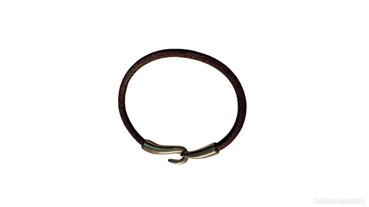 Joyeria: PULSERA CUERO MARR&Oacute;N 4MM &middot; CIERRE GANCHO PLATA &middot; MINIMALISTA &middot; UNISEX &middot; A&Ntilde;OS 90/2000 &middot; BOHO