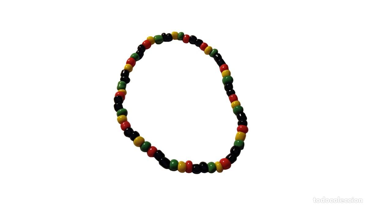 Joyeria: PULSERA EL&Aacute;STICA DE CUENTAS DE VIDRIO OPACO - CUATRO COLORES - BISUTER&Iacute;A &Eacute;TNICA VINTAGE