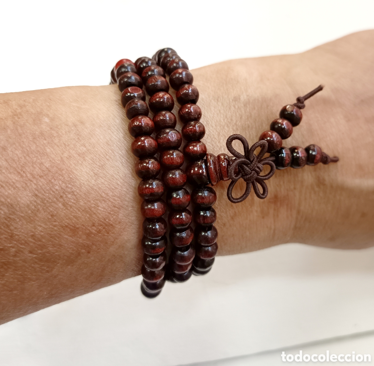 Joyeria: Collar mala de 108 cuentas preparado energ&eacute;ticamente con palo santo, nuevo