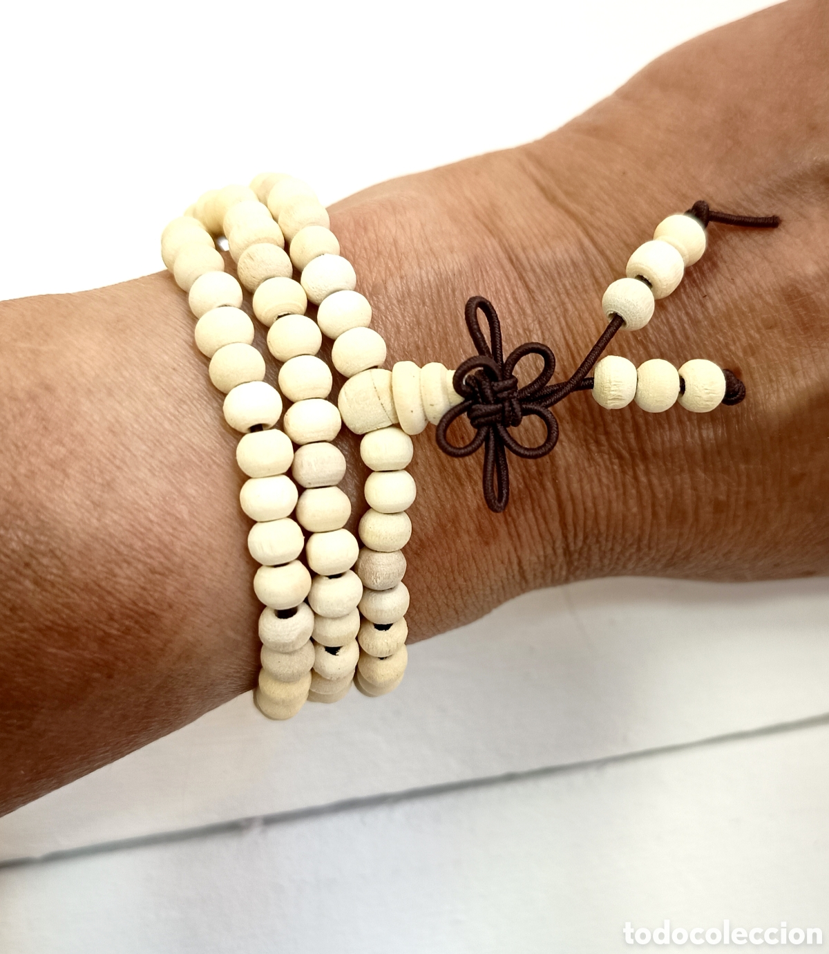 Joyeria: Collar mala de 108 cuentas preparado energ&eacute;ticamente con palo santo, nuevo