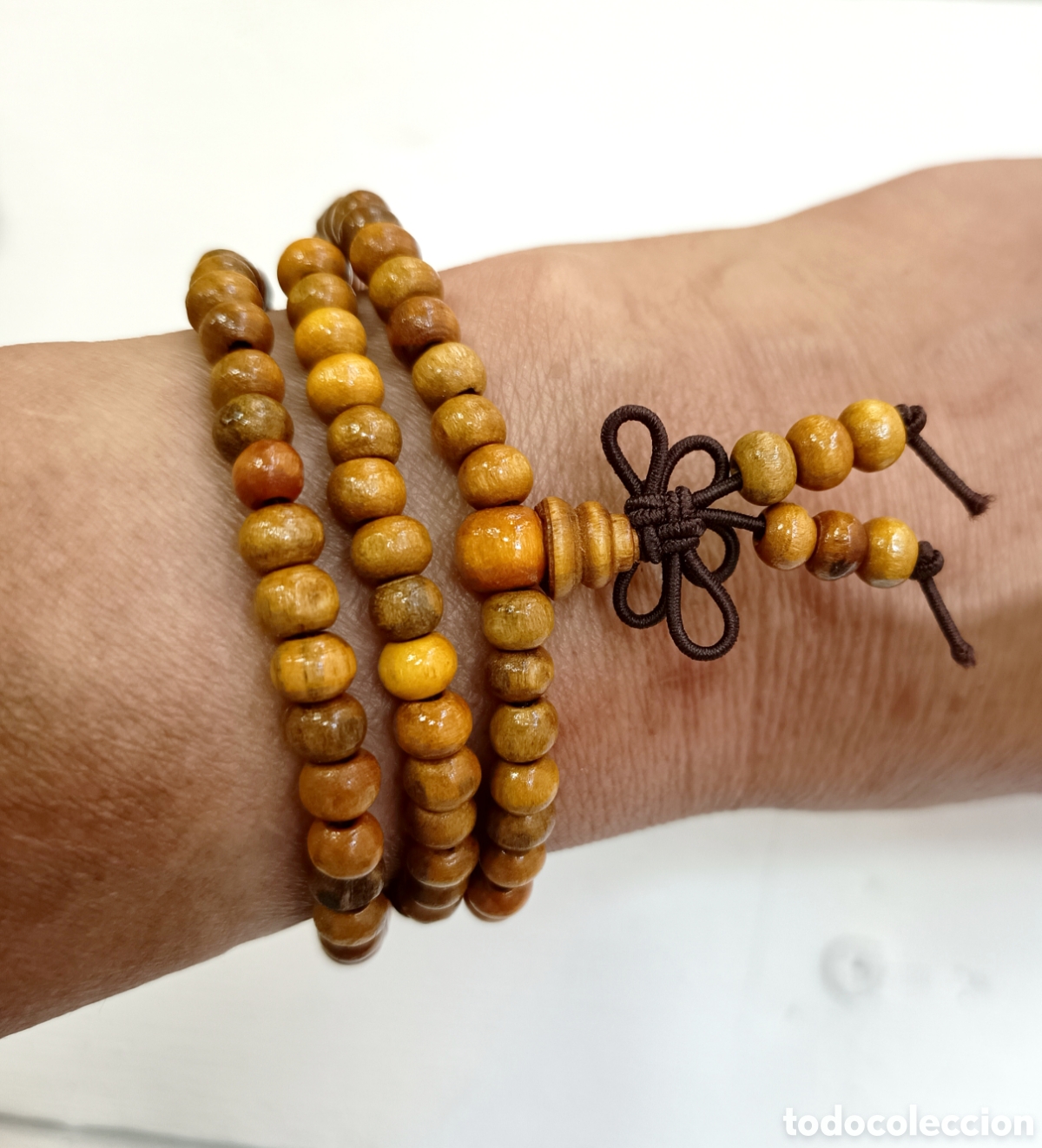 Joyeria: Collar mala de 108 cuentas preparado energ&eacute;ticamente con palo santo, nuevo