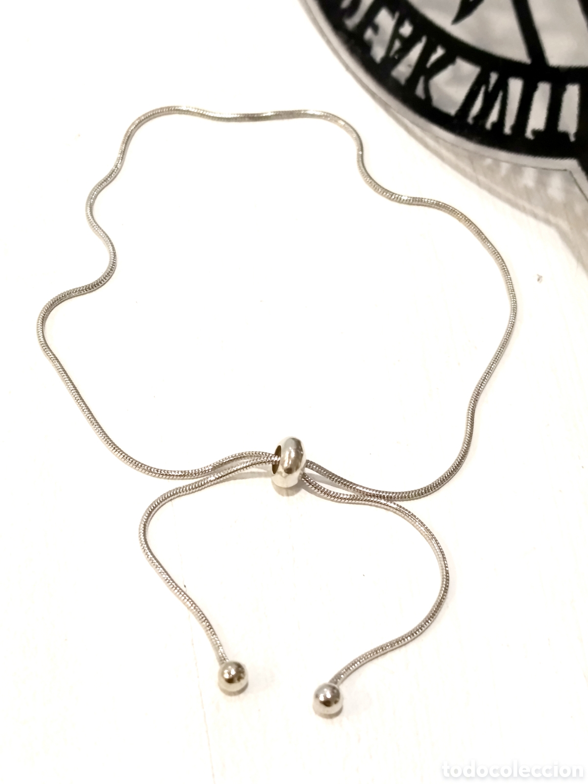 Joyeria: Tobillera de acero talla ajustable, nueva