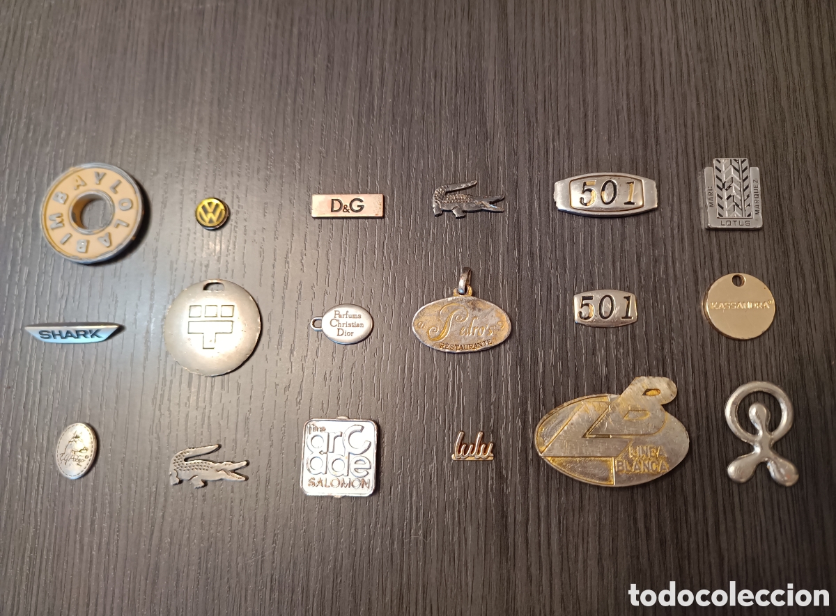 Joyeria: Lote Emblemas Met&aacute;licos Marcas